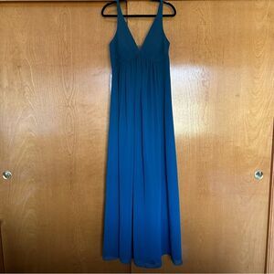 Azazie Deelia Maternity Bridesmaid Maxi Dress in Neptune Blue Size A10
